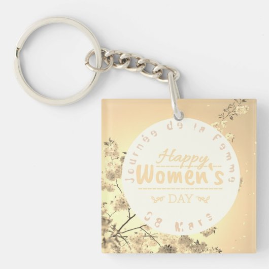 Vrouwendag Acrylsleutelhanger Sleutelhanger (voorkant)