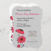 Vrouwendag en roze stroming met cirkels kaart (Voorkant / Achterkant)