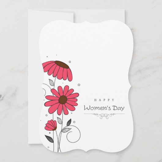 Vrouwendag en roze stroming met cirkels kaart (Achterkant)