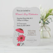 Vrouwendag en roze stroming met cirkels kaart (Staand voorkant)