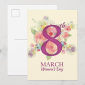 Vrouwendag Feestdagenkaart (Voorkant / Achterkant)