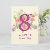 Vrouwendag Feestdagenkaart (Staand voorkant)