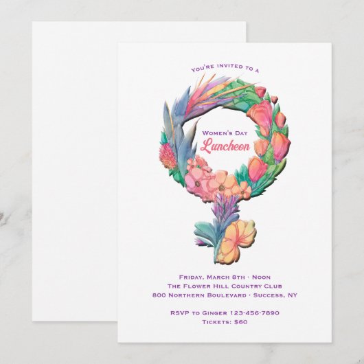 Vrouwendag Kaart (Voorkant / Achterkant)