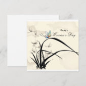 Vrouwendag kunst feestdagenkaart (Voorkant / Achterkant)