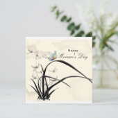 Vrouwendag kunst feestdagenkaart (Staand voorkant)