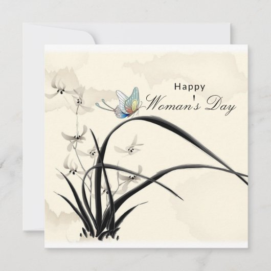 Vrouwendag kunst feestdagenkaart (Voorkant)
