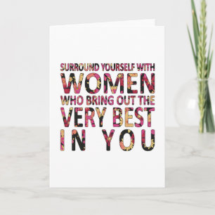 Vrouwendag meisje kracht vrouw feminisme Gift Idee Kaart