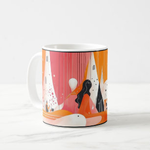 Vrouwendag, met elementen van minimalisme. koffiemok