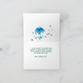 Vrouwendag portretten Aqua blauw Kaart (Binnen)