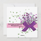 Vrouwendag Portretten Plein Feestdagenkaart (Achterkant)