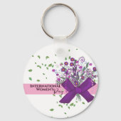 Vrouwendag portretten vieren sleutelhanger (Achterkant)