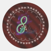 Vrouwendag Ronde Sticker (Voorkant)