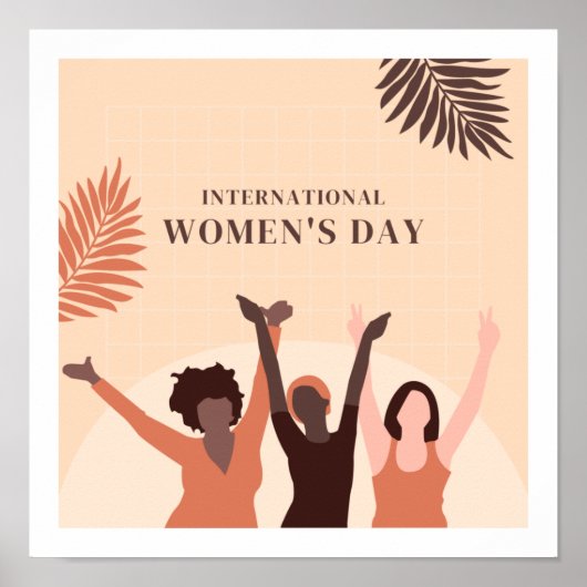 Vrouwendag Thema cute ontwerp poster (Voorkant)