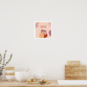 Vrouwendag Thema cute ontwerp poster (Keuken)