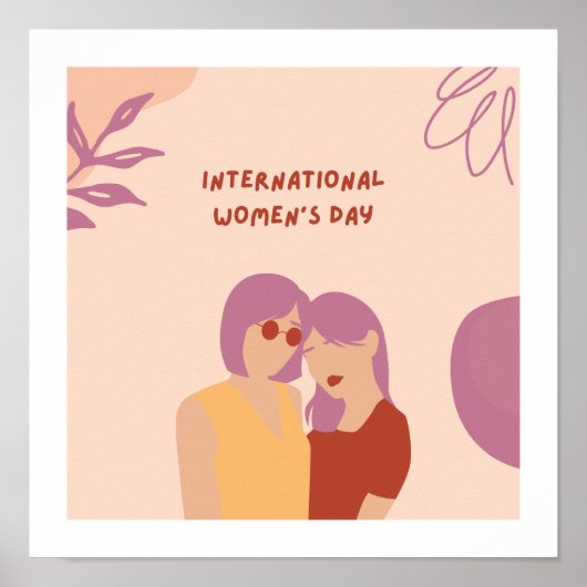 Vrouwendag Thema cute ontwerp poster (Voorkant)