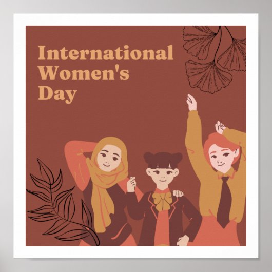 Vrouwendag Thema cute ontwerp poster (Voorkant)