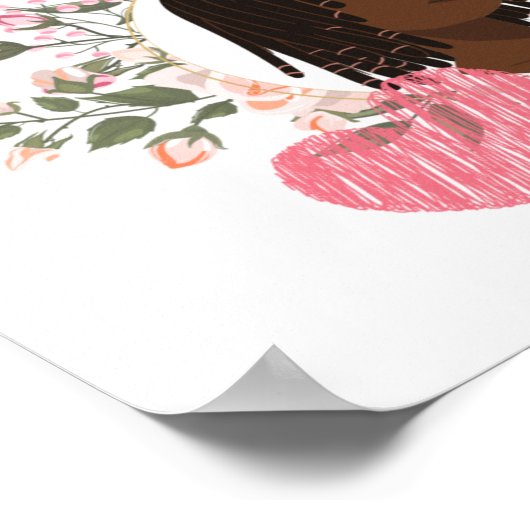 Vrouwendag Thema schattig design Poster (Hoek)