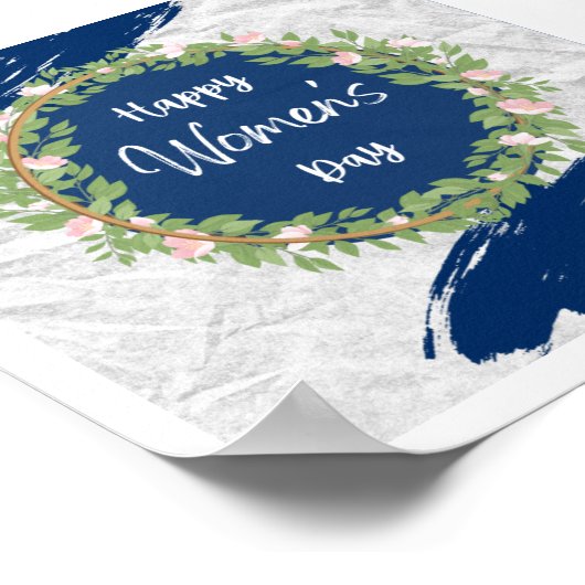 Vrouwendag Thema schattig design Poster (Hoek)