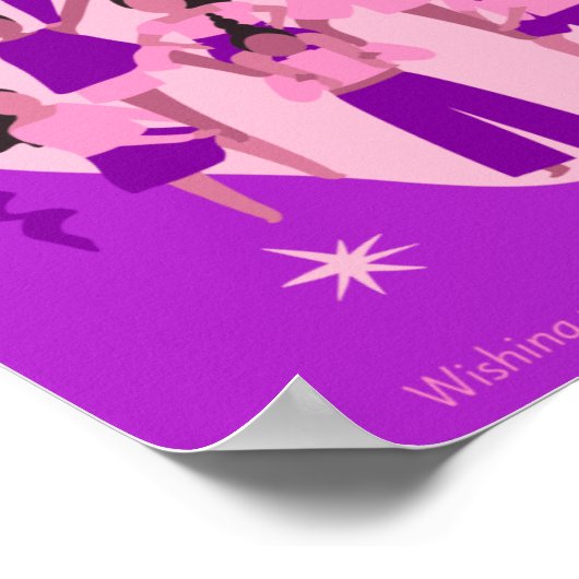 Vrouwendag Thema schattig design Poster (Hoek)