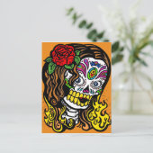 Vrouwendag van het dode briefkaart (Staand voorkant)