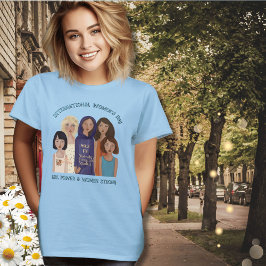 Vrouwendag | Vrouwen portretten blauw T-shirt