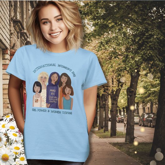 Vrouwendag | Vrouwen portretten blauw T-shirt