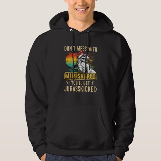 Vrouwendemonster Mimisaurus Dinosaur Rex Mot Hoodie (Voorkant)