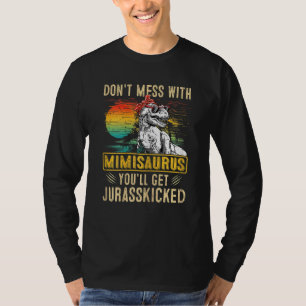 Vrouwendemonster Mimisaurus Dinosaur Rex Mot T-shirt