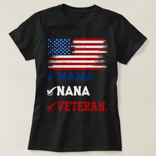 Vrouwendeskundigen herkennen Dag Eerste Mama Nana T-shirt (Design voorkant)