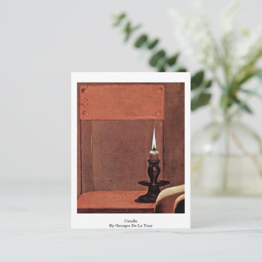 Vrouwendetails: kaarsje van Georges de la Tour Briefkaart (Staand voorkant)