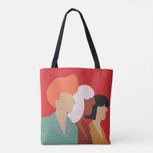 Vrouwendiversiteit - Moderne middenklasse, krachti Tote Bag (Achterkant)
