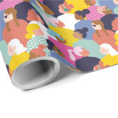 Vrouwendiversiteit - Vrouwen met verschillende ran Cadeaupapier (Rol Hoek)