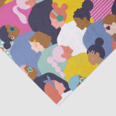 Vrouwendiversiteit - Vrouwen met verschillende ran Tissuepapier (Detail)