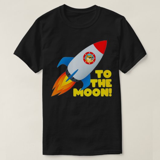 VrouwenDoge Meme Dopostes in the Moon Funny Crypto T-shirt (Design voorkant)