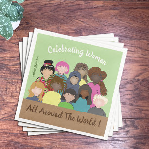 Vrouwenfeest, 8 maart, papieren servetten