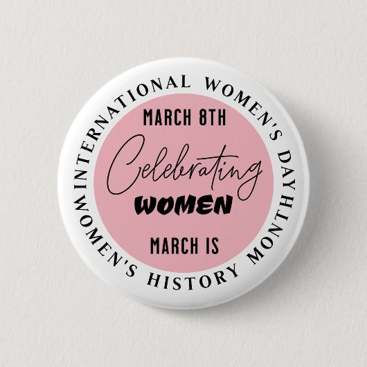 Vrouwenfeest | Vrouwendag Ronde Button 5,7 Cm (Voorkant)