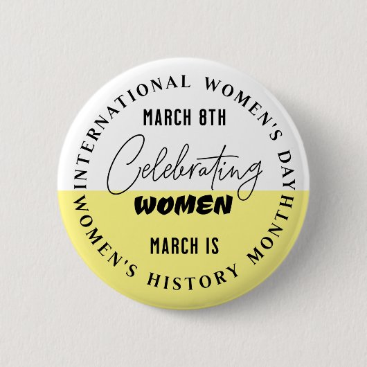 Vrouwenfeest | Vrouwendag Ronde Button 5,7 Cm (Voorkant)