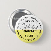 Vrouwenfeest | Vrouwendag Ronde Button 5,7 Cm (Voorkant /achterkant)