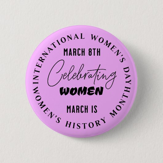 Vrouwenfeest | Vrouwendag Ronde Button 5,7 Cm (Voorkant)