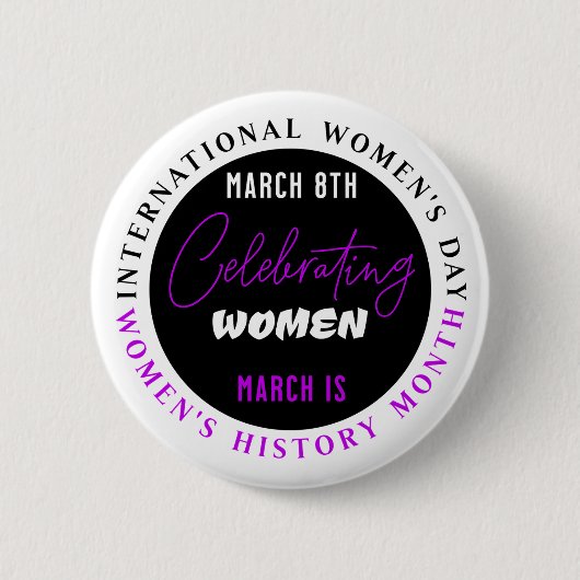 Vrouwenfeest | Vrouwendag Ronde Button 5,7 Cm (Voorkant)
