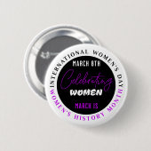 Vrouwenfeest | Vrouwendag Ronde Button 5,7 Cm (Voorkant /achterkant)