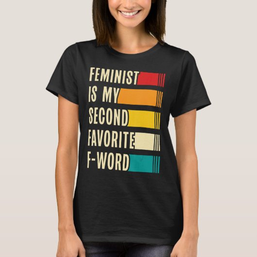 Vrouwenfeministe is mijn tweede favoriete van Word T-shirt (Voorkant)