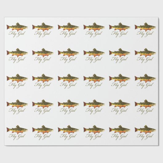 Vrouwenforel Vist Cadeaupapier (Vlak)