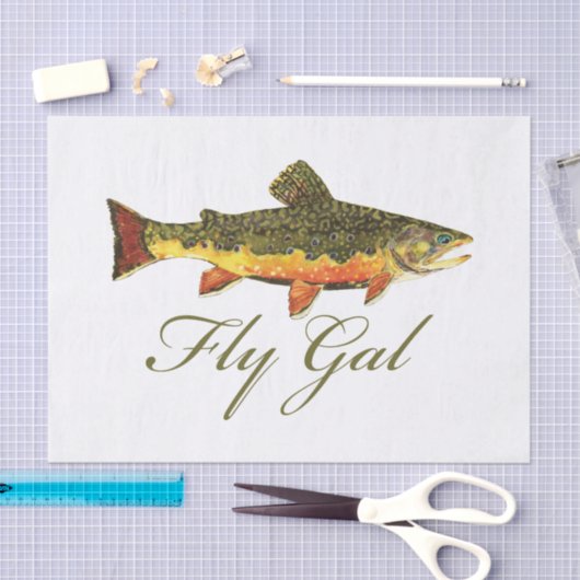 Vrouwenforel Vist Tissuepapier (Craft)