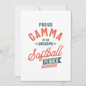 Vrouwengamma van een Softball Player Moederdag GIF Bedankkaart (Voorkant)