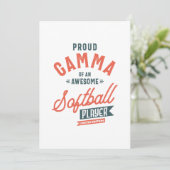 Vrouwengamma van een Softball Player Moederdag GIF Bedankkaart (Staand voorkant)