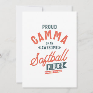 Vrouwengamma van een Softball Player Moederdag GIF Bedankkaart