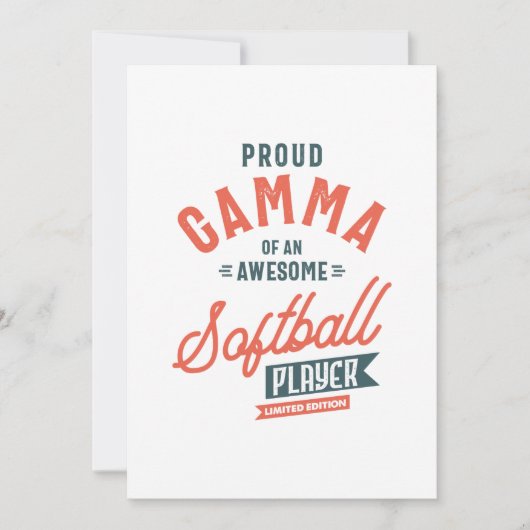 Vrouwengamma van een Softball Player Moederdag GIF Kaart (Voorkant)