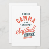 Vrouwengamma van een Softball Player Moederdag GIF Kaart (Voorkant / Achterkant)