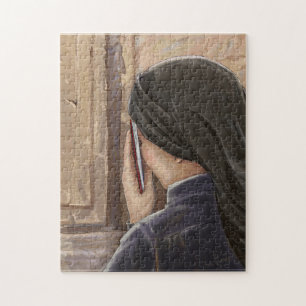 Vrouwengebed Westelijke Muur Jeruzalem Israël Schi Legpuzzel